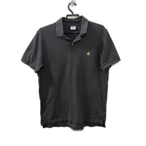 Brooks Brothers Mens Slim Fit Short Sleeve Polo Shirt Golden Fleece Logo Sz LG
